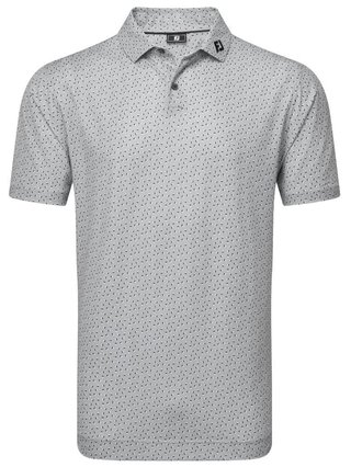 FootJoy Bounce Print Pique pánské polo, šedé