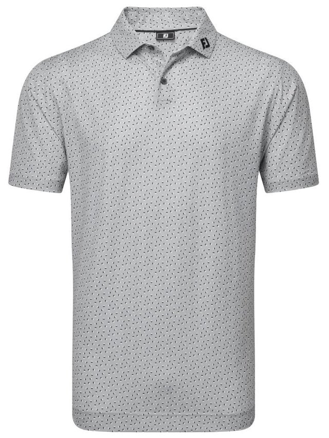 FootJoy Bounce Print Pique pánské polo, šedé