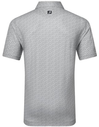 FootJoy Bounce Print Pique pánské polo, šedé
