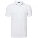 FootJoy Bounce Print Pique pánské polo, white/orange/blue jay