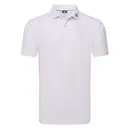 FootJoy Bounce Print Pique pánské polo, white/hibiscus