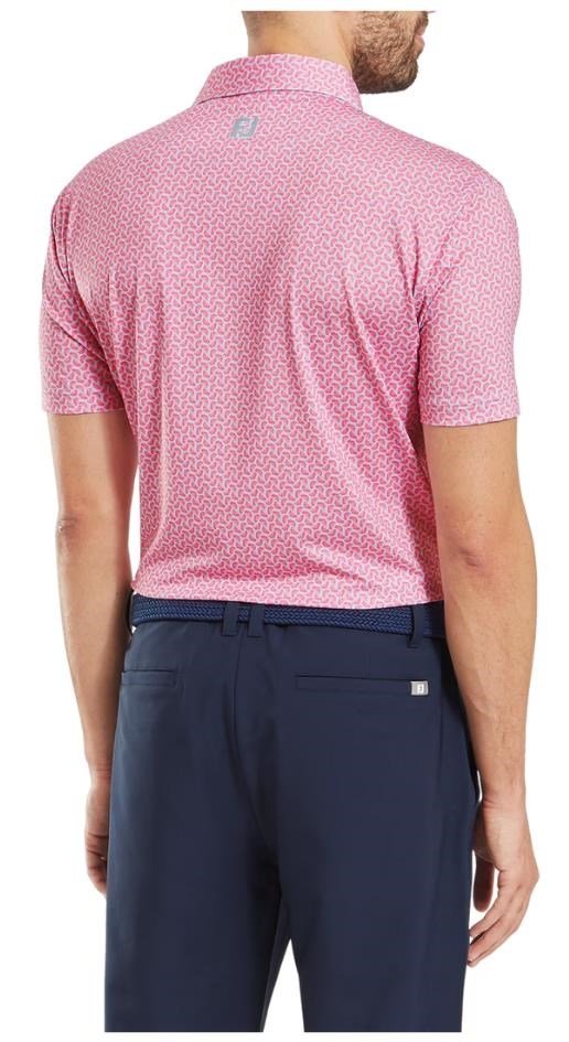 FootJoy Citrus Print Lisle pánské polo, růžové