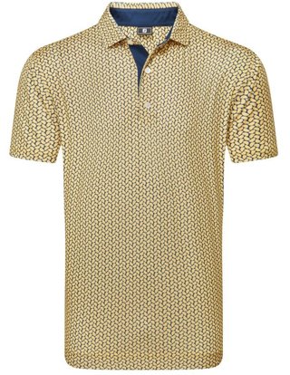 FootJoy Citrus Print Lisle pánské polo, taxi/navy