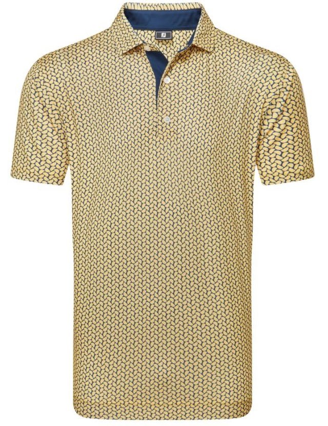 FootJoy Citrus Print Lisle pánské polo, taxi/navy
