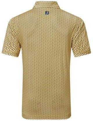 FootJoy Citrus Print Lisle pánské polo, taxi/navy