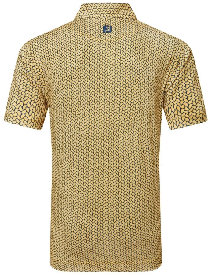 FootJoy Citrus Print Lisle pánské polo, taxi/navy