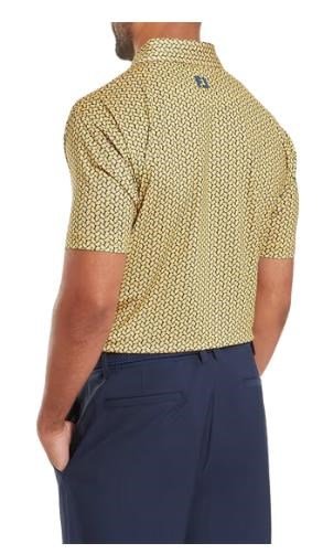FootJoy Citrus Print Lisle pánské polo, taxi/navy