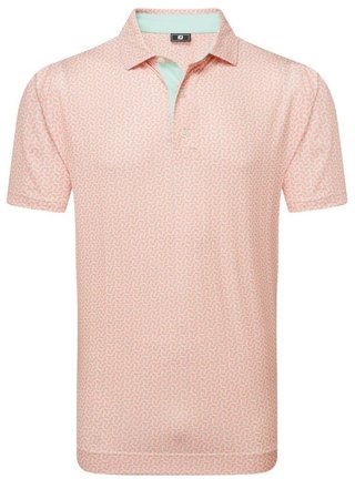 FootJoy Citrus Print Lisle pánské polo, oranžovo/světle zelené