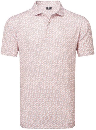 FootJoy Floral Sketch Print pánské polo, oranžovo/bílé