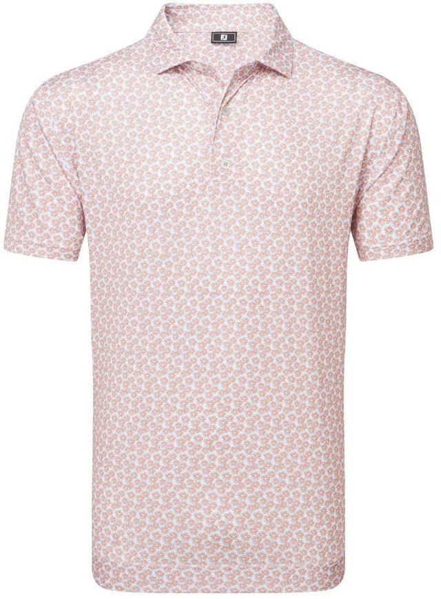 FootJoy Floral Sketch Print pánské polo, oranžovo/bílé