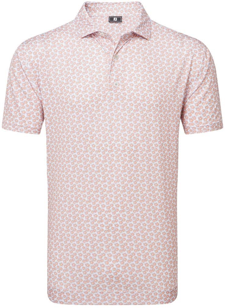 FootJoy Floral Sketch Print pánské polo, oranžovo/bílé