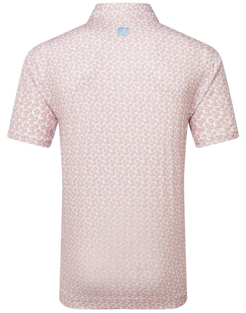 FootJoy Floral Sketch Print pánské polo, oranžovo/bílé