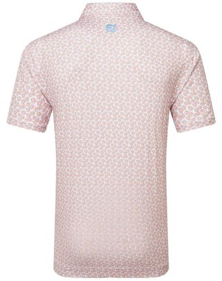 FootJoy Floral Sketch Print pánské polo, oranžovo/bílé