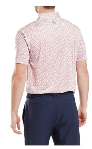 FootJoy Floral Sketch Print pánské polo, oranžovo/bílé