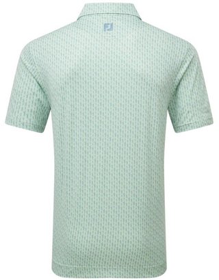 FootJoy Figure Print Lisle pánské polo, zeleno/modré