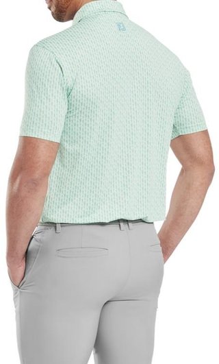 FootJoy Figure Print Lisle pánské polo, zeleno/modré
