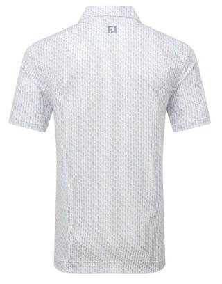 FootJoy Figure Print Lisle pánské polo, white/flint