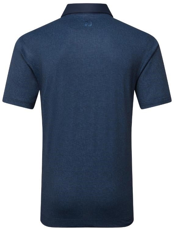 FootJoy Etched Texture Print Lisle pánské polo, tmavě modré