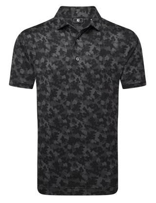 FootJoy Pop Camo Lisle pánské polo, černé