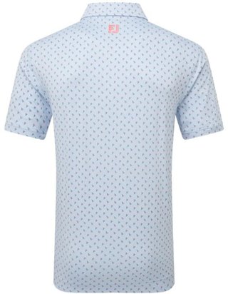 FootJoy Flower Bud Foulard Lisle pánské polo, světle modré