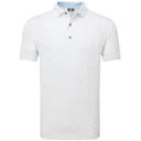 FootJoy Flower Bud Foulard Lisle pánské polo, bílé