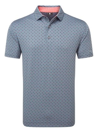 FootJoy Flower Bud Foulard Lisle pánské polo, flint