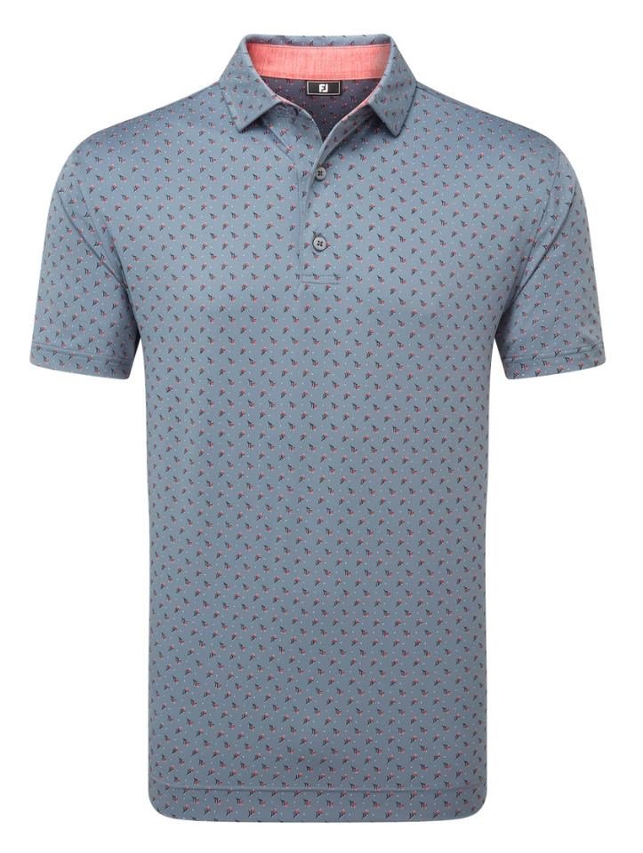 FootJoy Flower Bud Foulard Lisle pánské polo, flint