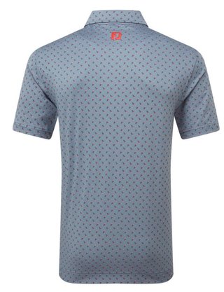 FootJoy Flower Bud Foulard Lisle pánské polo, flint