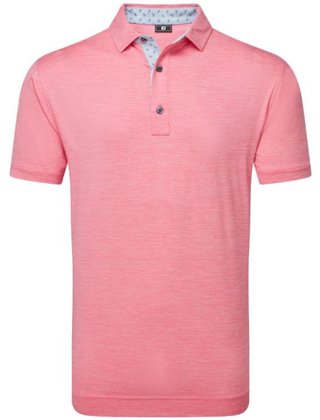 FootJoy Heather Lisle with Trim pánské polo, růžové