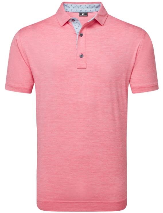 FootJoy Heather Lisle with Trim pánské polo, růžové