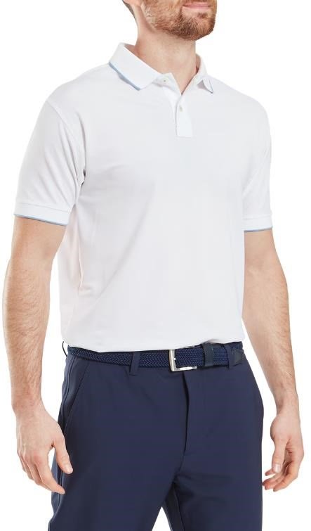 FootJoy Tipped Pique pánské polo, bílé