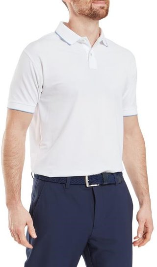 FootJoy Tipped Pique pánské polo, bílé