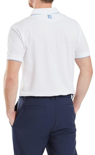 FootJoy Tipped Pique pánské polo, bílé