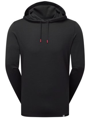 FootJoy Ottoman Jacquard Hoodie pánská mikina, černá