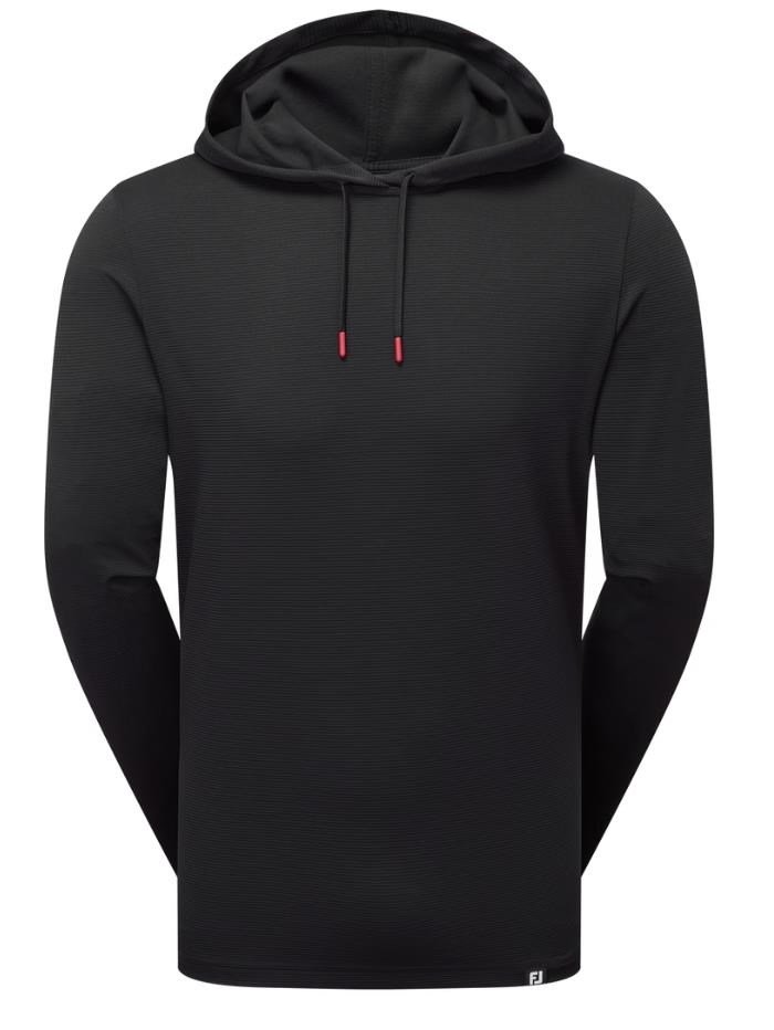 FootJoy Ottoman Jacquard Hoodie pánská mikina, černá