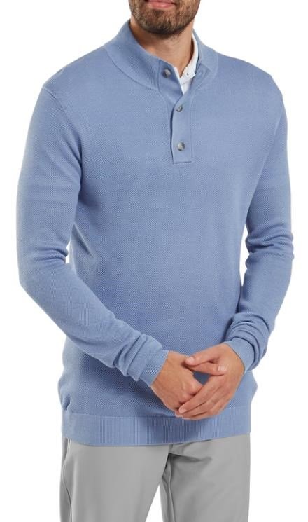 FootJoy Drirelease Button Placket pánský svetr, modrý