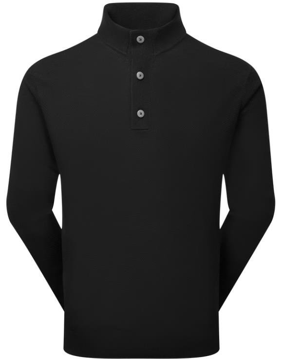 FootJoy Drirelease Button Placket pánský svetr, černý