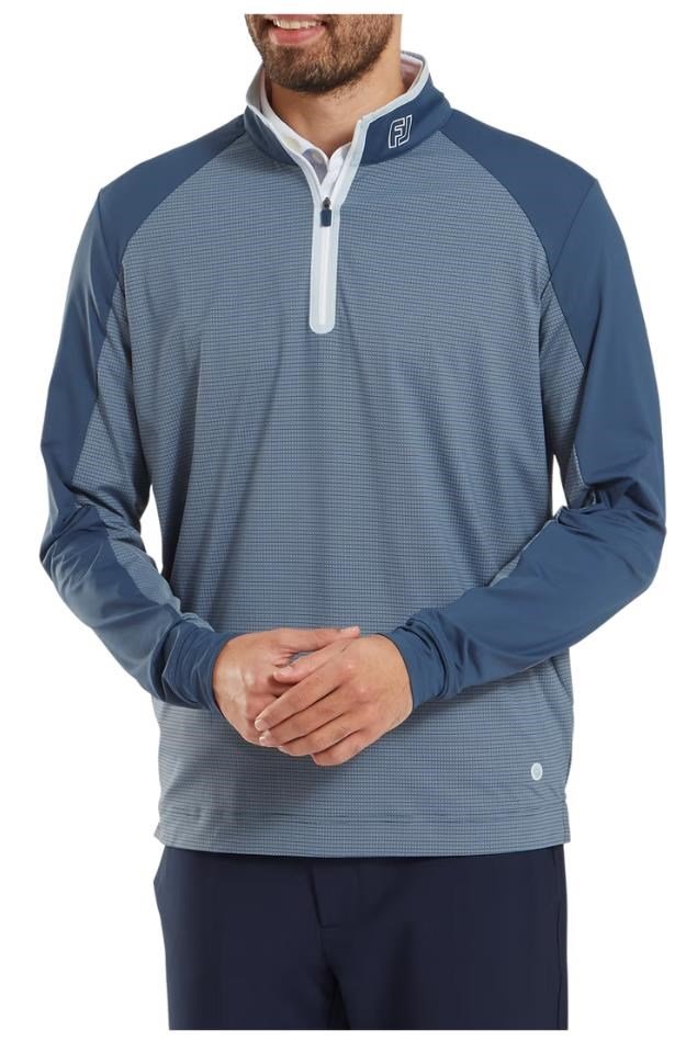 FootJoy TempoSeries Mixed Texture Chill-Out pánská mikina, tmavě modrá
