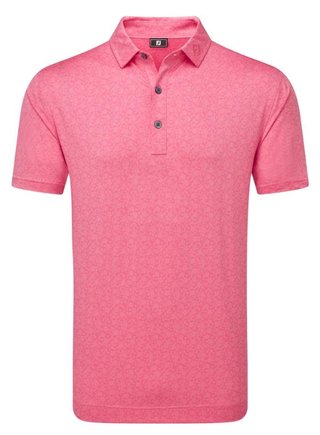 FootJoy Painted Floral Lisle pánské polo, pink lemonade