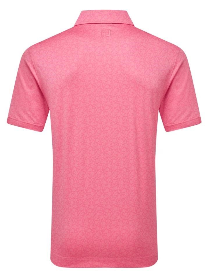 FootJoy Painted Floral Lisle pánské polo, pink lemonade