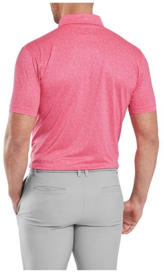 FootJoy Painted Floral Lisle pánské polo, pink lemonade