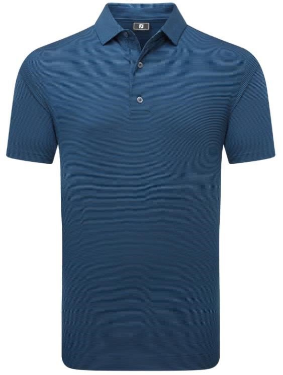 FootJoy Micro Feeder Stripe Lisle pánské polo, tmavě modré