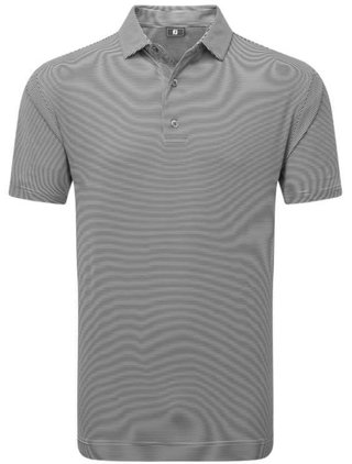 FootJoy Micro Feeder Stripe Lisle pánské polo, černo/bílé