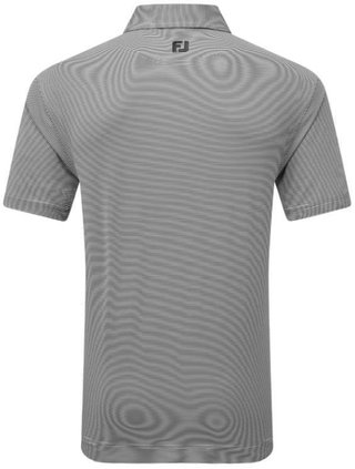 FootJoy Micro Feeder Stripe Lisle pánské polo, černo/bílé