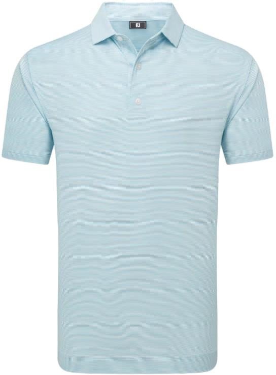 FootJoy Micro Feeder Stripe Lisle pánské polo, modro/bílé