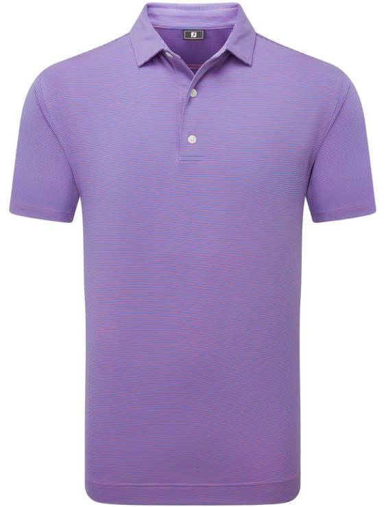 FootJoy Micro Feeder Stripe Lisle pánské polo, marine/pink