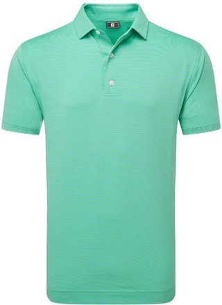 FootJoy Micro Feeder Stripe Lisle pánské polo, lagoon/mint