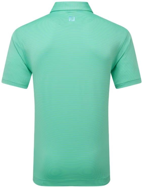 FootJoy Micro Feeder Stripe Lisle pánské polo, lagoon/mint