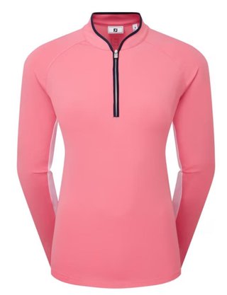 FootJoy 1/4 Zip LS Sun Protection dámské tričko, pink lemonade