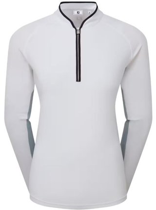 FootJoy 1/4-Zip LS Sun Protection dámské tričko, bílé